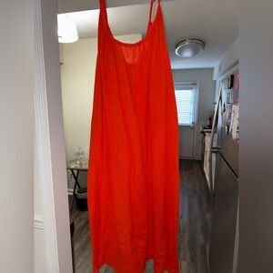 Vibrant Orange Swim Coverup